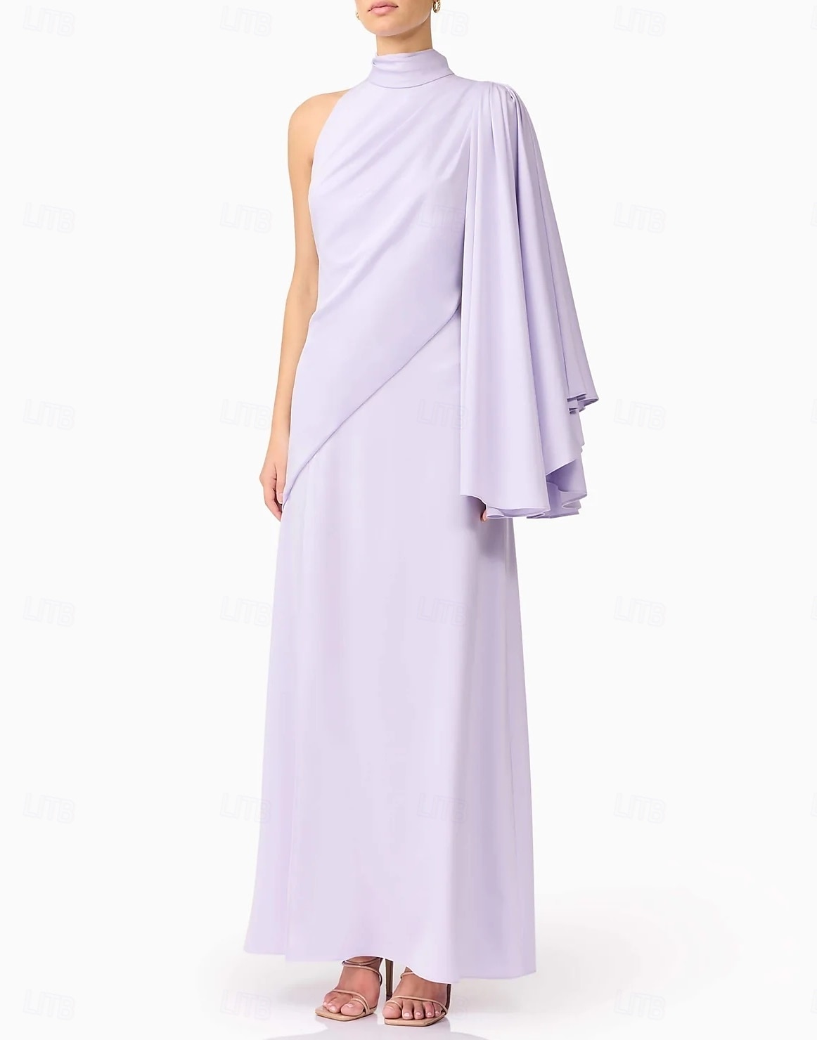 A-Line Cocktail Dresses Elegant Formal Wedding Guest Ankle Length Sleeveless High Neck Stretch Crepe with Ruffles 2025 - $137.99 –P7