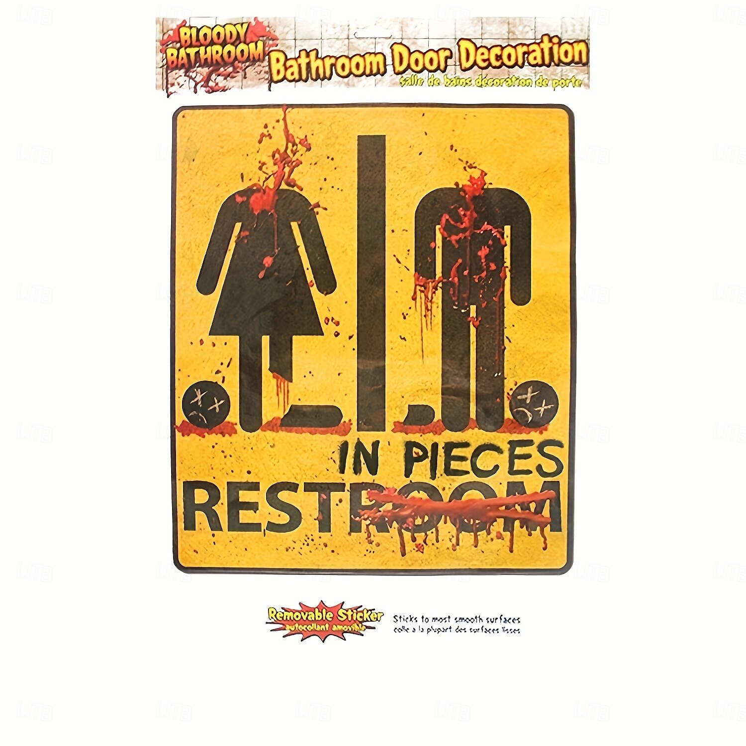 1 kpl halloweeniin liittyviä kauhutarroja, wc-oven tarroja, baarin kummitustalon salainen huone, paeta, tappokoristelun rekvisiittatarvikkeita 2025 - $21.99 –P2