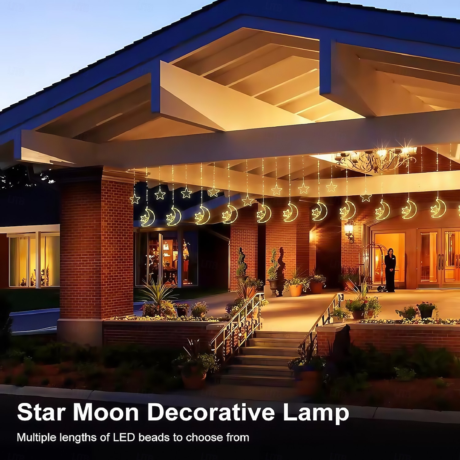 Led Decorative Light Solar Moon Star Light String Outdoor Waterproof Solar Curtain Light 8 Modes Of Hanging Ice Bar Light 1PC 2025 - $28.99 –P6