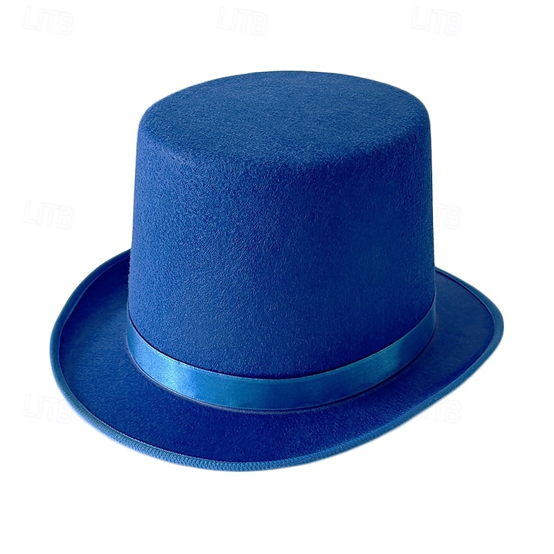 Sombrero de mago para espectáculos, sombrero Lincoln, sombrero alto de espectáculo, sombrero de jazz retro de 13 cm, estilo británico, combinable. 2025 - $8.99 –P11