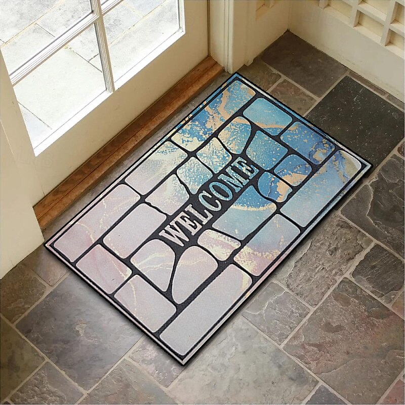 Puutyylinen ovimatto keittiömatto lattiamatto liukastumisenestomatto öljynkestävä matto sisä- ja ulkokäyttöön makuuhuoneen sisustus kylpyhuoneen matto sisäänkäynnin matto 2025 - $9.99 –P16