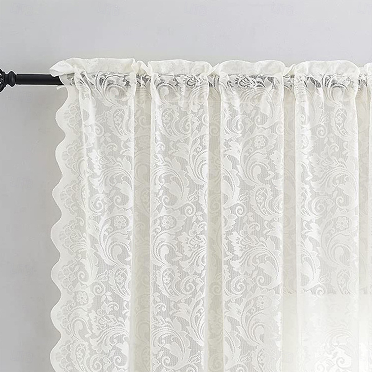 Curtain Drapes French Vintage Lace Sheer Curtains - Decorative Privacy Drapes for Living Room & Bedroom, Room Divider 2026 - $9.49 –P1