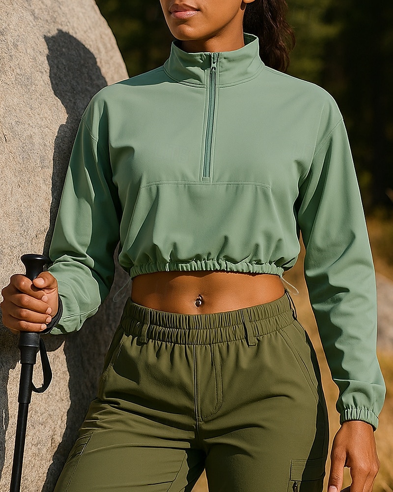 Mulheres Moletom com capuz Jaqueta de Trilha Jaqueta esportiva Ao ar livre Proteção Solar Respirável Secagem Rápida Roupas de caminhada Roupas de caminhada Outono Jaqueta Tênis Golfe Corrida Côr de 2025 por $28.99 –P3