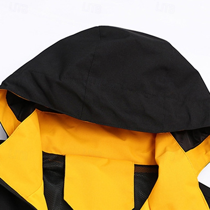 Men's Windbreaker Hiking Jacket Rain Coat Outdoor Waterproof Windproof Hiking Outfits Hiking Clothes Spring Autumn / Fall Top Camping / Hiking / Caving Running Black White Red 2026 - $32.99 –P5