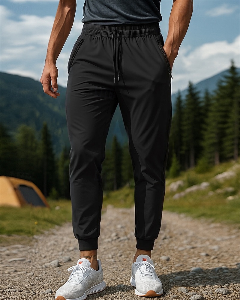 Herren Wanderhosen Trainingshose Außen Normale Passform Wasserdicht Winddicht Atmungsaktiv Schnelltrocknend Hosen Elastischer Bund Schwarz Dunkelgrün Camping / Wandern Golfspiel Laufen XS S M L XL 2025 - $13.99 –P7