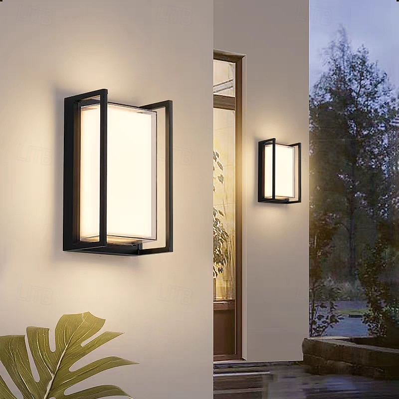 Lampada da parete a LED impermeabile per esterni in lega di alluminio e vari stili di lampada da parete moderna per cortili di ville del 2025 a $116.99 –P3