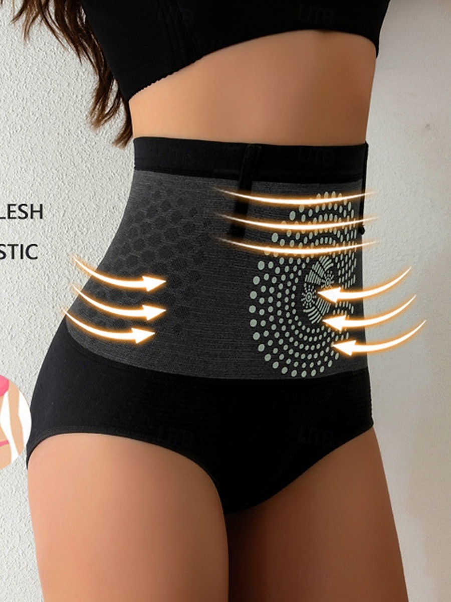 Women's Shapewear Waist Trainer Sport Pure Color Elastic Waist Daily Sleeveless Black Summer Spring Fall Winter 2025 - $7.49 –P5