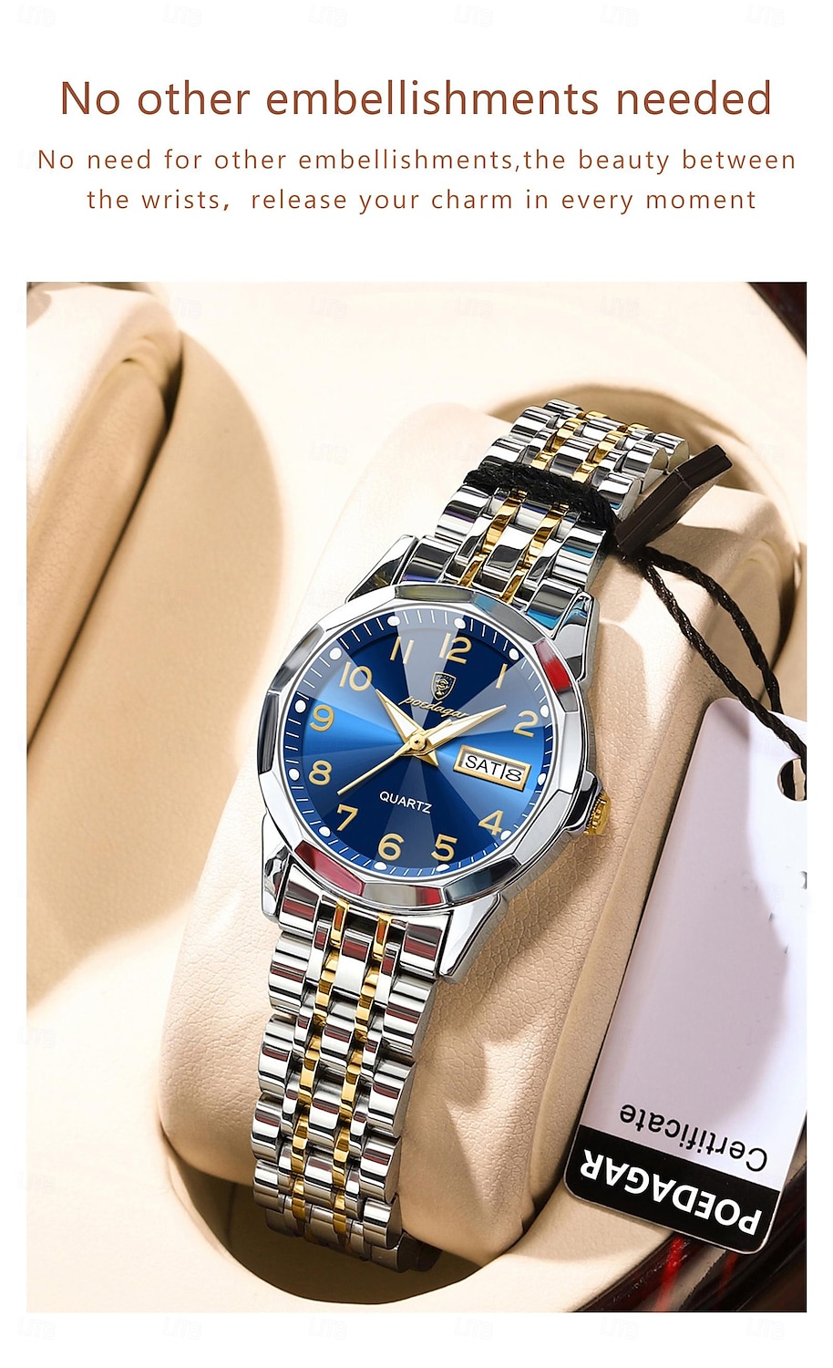 Luxury Ladies Wristwatch Waterproof Luminous Date Week Mother's Day Gift for Women Quartz Watch Stainless Steel 2026 - $36.99 –P12