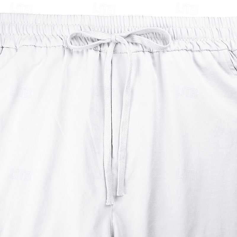 Homme Pantalons Cargo Pantalon Jogger Pantalons Cordon de serrage Taille Élastique Multi-poches Uni Portable Extérieur Quotidien Camping & Randonnée Mode Classique Noir Blanche de 2025 ? $24.99 –P9