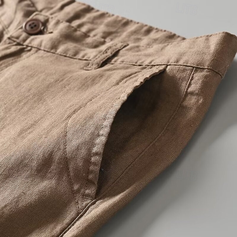 Miesten Shortsit Liinavaatteet Kesähousut Rantahousut Napit Tasku Tavallinen Mukavuus Hengittävä Lyhyt Loma Pyhäpäivä Hiekkaranta Havaijilainen Boheemi Valkoinen Khaki 2026 - $24.99 –P7