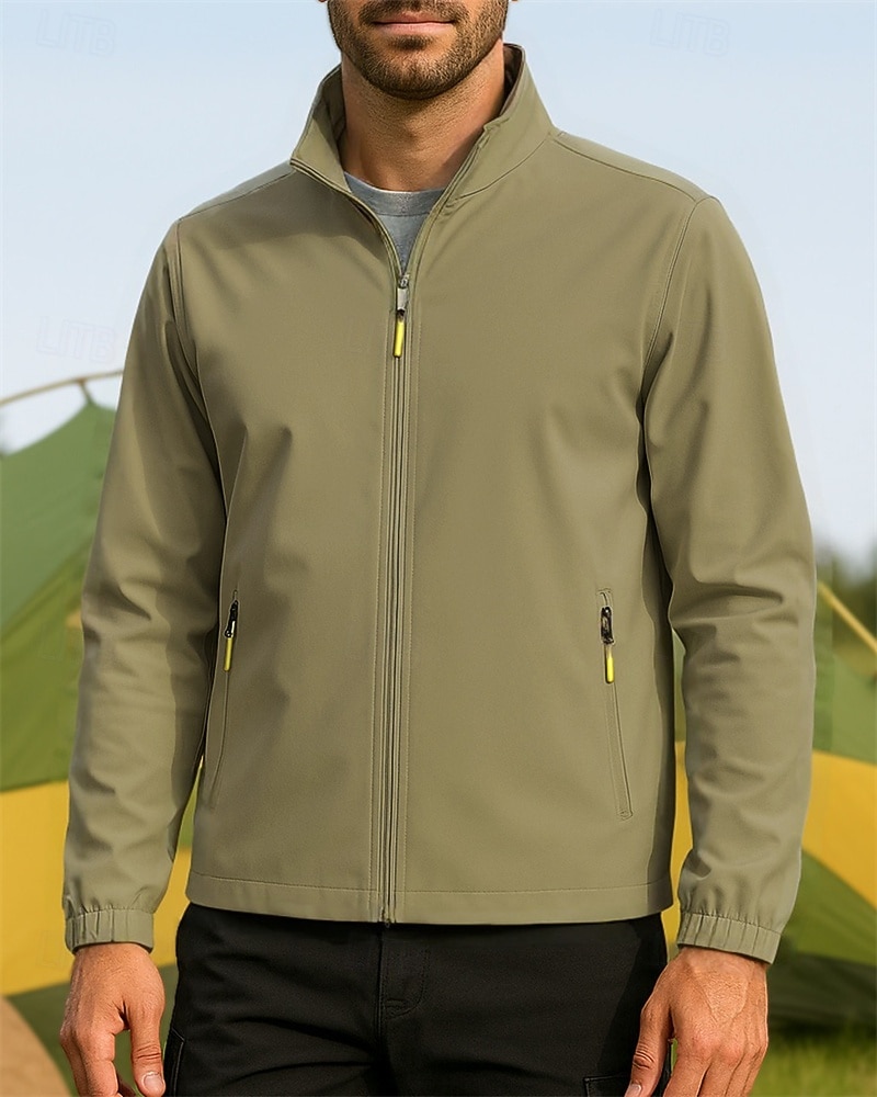 Муж. Куртка для туризма и прогулок Спортивная куртка Дождевик На открытом воздухе Водонепроницаемость Легкость Дышащий Походная одежда Походная одежда Весна Осень Жакет Теннис Гольф Бег Сплошной цвет 2025 - $29.99 –P7