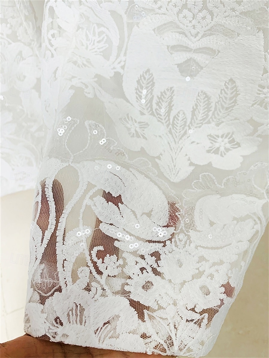 Conjunto de Calças Vestido da Mãe da Noiva Vestido Elegante Colarinho de Camisa Comprimento do Tornozelo Renda Mangas Longas com Cor Sólida de 2025 por $149.99 –P7