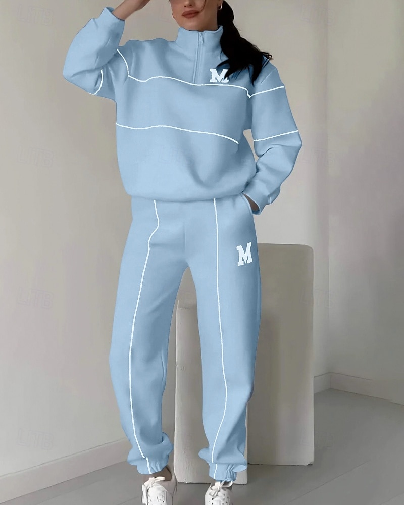 Mujer Tracksuit Pantalones Deportivo Sudadera tipo jersey Bolsillo con cremallera Bloque de color Trajes de Yoga Otoño Negro Blanco Rutina de ejercicio Ropa Deportiva Corriendo Mantiene abrigado 2025 - $42.99 –P9