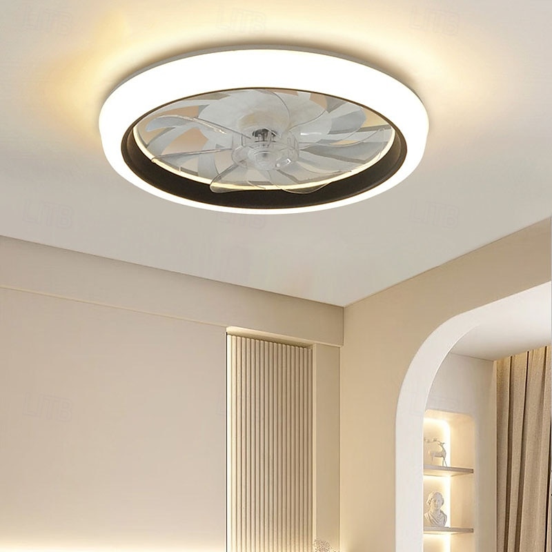 Led Ultra-Thin Ceiling Lamps Fan With Light Modern Living Room Lights Bedroom Lamp With Remote Control 2025 - SGD S$334.34 –P6