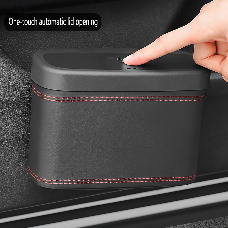 Universal Car Trash Can Vehicle Trash Bin Car Seat Back & Door Hanging Storage Box Multi-Functional Car Accessories Foldable Trash Bag Organizer Lidded Car Trash Can 2025 - $18.99 –P4