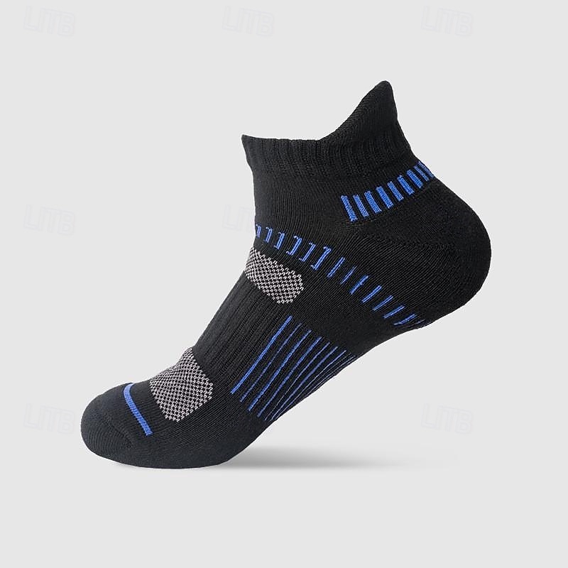 Herr 5 par Multipack Socka Löparstrumpor Vardagliga strumpor Svart Vit Färg Rand Semester Sport & Utomhus Dagligen Grundläggande Medium Vår Höst Mode Ledigt 2025 - $6.49 –P2