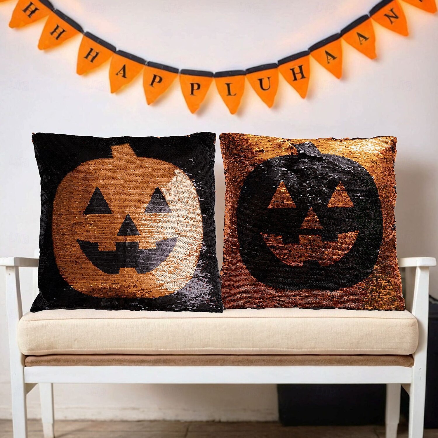 1 pcs Polyester Pillow Cover, Halloween Square Traditional Classic 2025 - $20.99 –P7