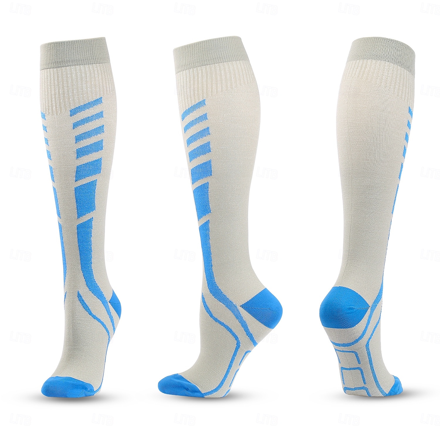 3 Pairs Compression Socks, Multi-Color Outdoor Running High Tube Pressure Socks, Athletic Performance Socks for Cross-Border Sale 2025 - $19.49 –P3
