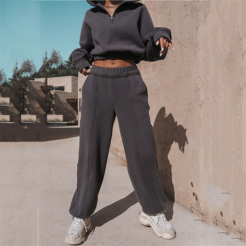Mujer Tracksuit Sudadera Ropa Deportiva Otoño Manga Larga Mantiene abrigado Resistente al Viento Suave Gimnasio Rutina de ejercicio Deportes Ropa de deporte Ropa de Deporte Color sólido Albaricoque 2025 - $36.99 –P8