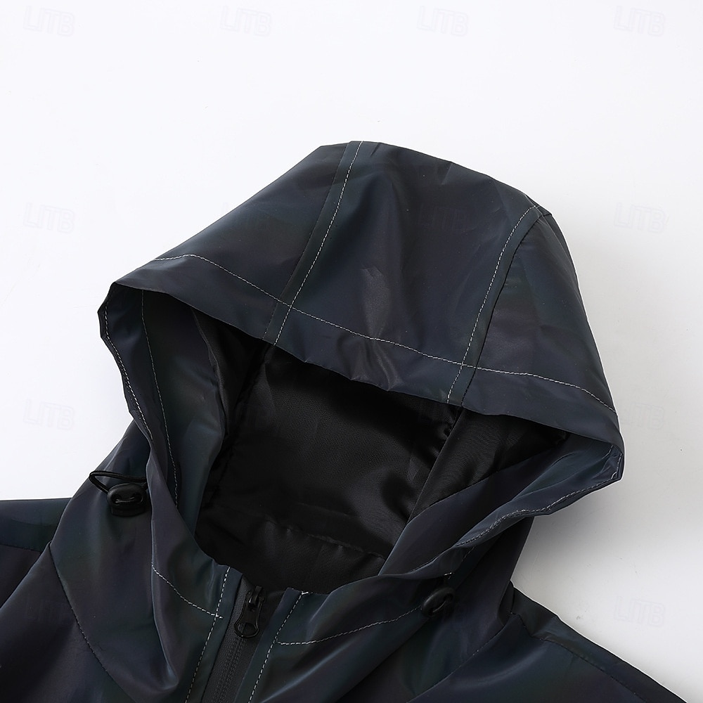 Pánské Reflexní bunda Sporty a outdoor Denní Reflexní Rüzgarlık Kapsy Kapuce Jaro & podzim Pevná barva Aktivní Módní Mikina Standardní Šedá Saka 2025 - $52.99 –P6