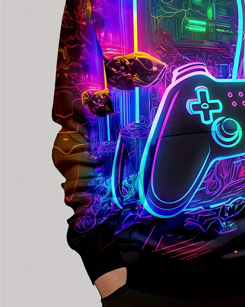 Pojkar 3D Spel Huvtröja Långärmad Vår Höst Mode Streetwear Barn 4-12 år Huva Utomhus Ledigt Dagligen Normal 2025 - $18.99 –P4