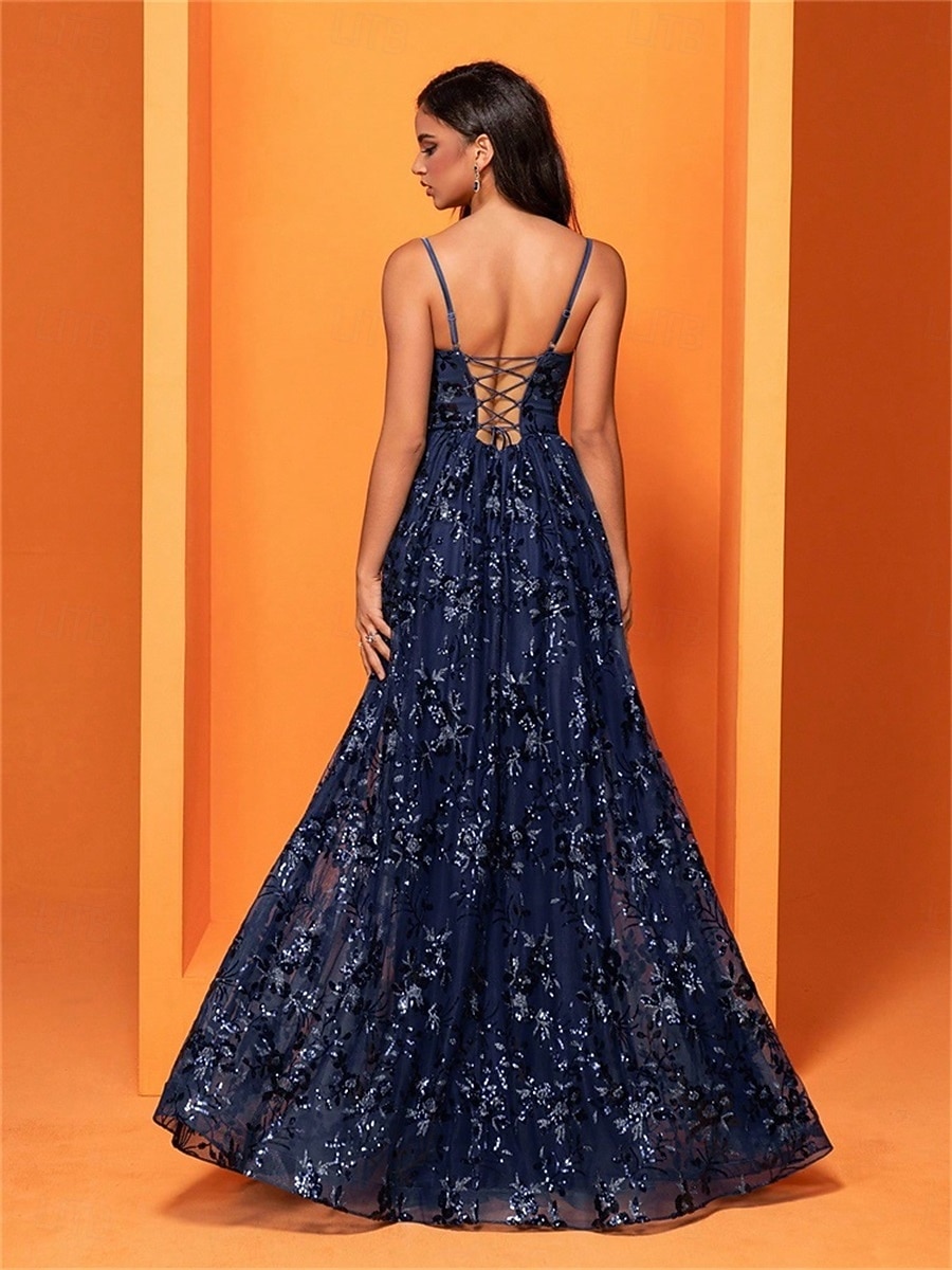 Šaty ve tvaru A pro Quinceanera Elegantní Šaty Formální Svatební Dlouhé bez rukávů V Výstřih Polyester Bez zad s plizé 2025 - $119.99 –P7