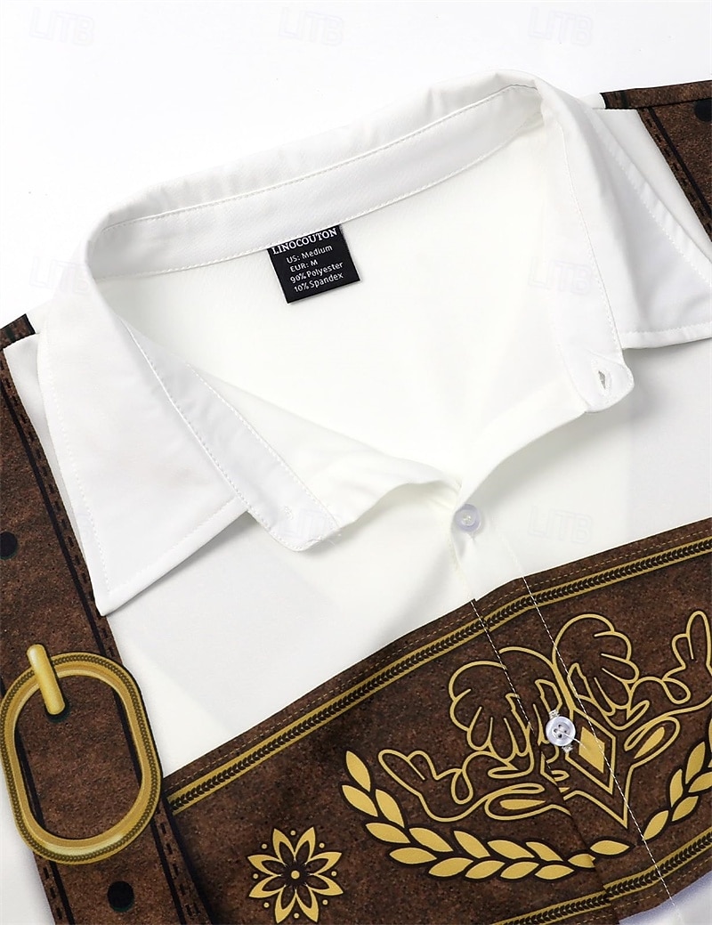 Camicie hawaiane Camicia Aloha bavarese Monaco Tedesco Alpino Grafico per Per uomo Adulti Stampa 3D  per Carnevale Birra Oktoberfest Spiaggia Vacanza Feste del 2026 a $23.99 –P15