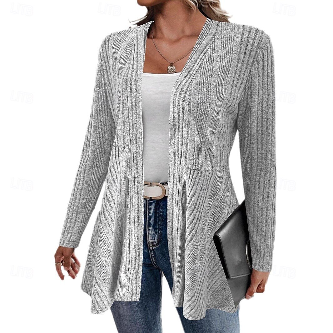 Femmes Veste Décontractée Respirant Confortable Oversize Simple Occasionnel Uni Vacances Rue Occasionnel Tenue quotidienne Ouvert devant Régulier Col montant Coupe régulière manche longue Vêtements de 2025 ? $28.99 –P2