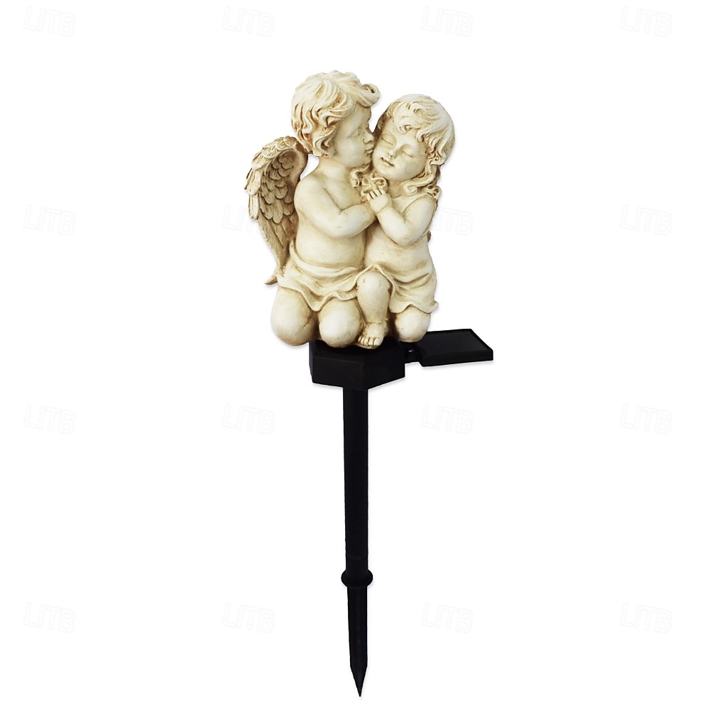 1 st utomhus solcellsskulptur par ängel jordlampa gräsmatta lampa gårdsplan gräsmatta stig trädgård festival bröllop europeisk landskapsdekoration ljus 2026 - $12.99 –P7