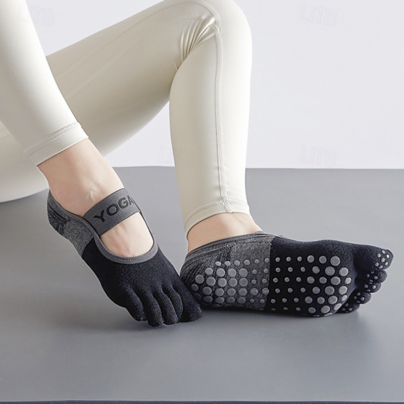 Női Padlózoknik Öt lábujj Anti-Friction izzadságelnyelő Csúszásgátló mert Pilates Tánc Fitnesz 2025 - $6.49 –P3