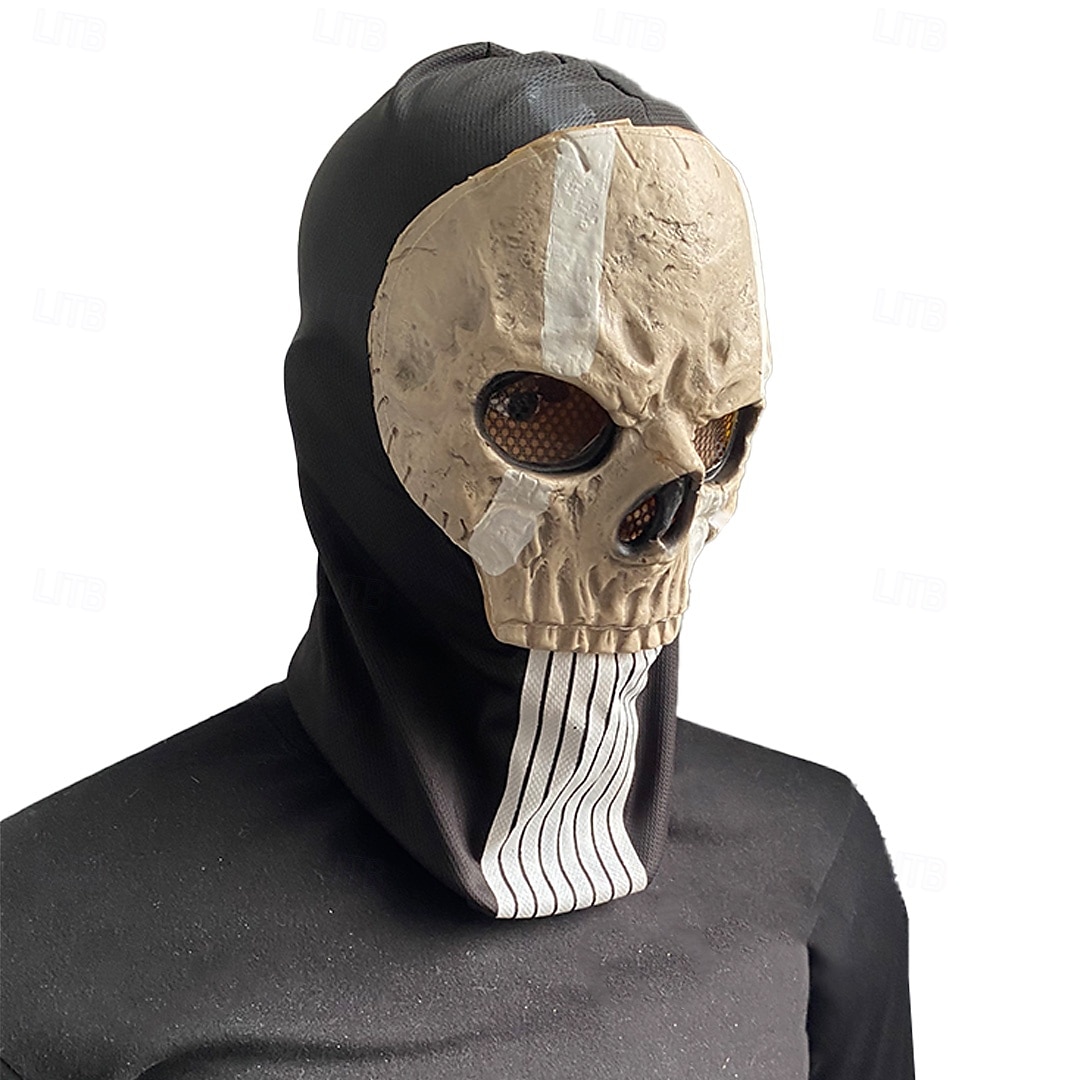 Halloweenská vojenská taktická maska lebky pro dospělé, realistické strašidelné kostýmy, latexová maska na obličej, vojenská taktická maska lebky na halloweenskou párty 2025 - $27.99 –P12