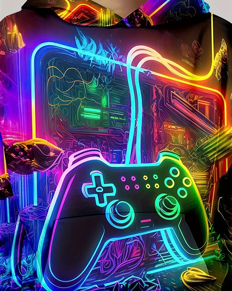 Pojkar 3D Spel Huvtröja Långärmad Vår Höst Mode Streetwear Barn 4-12 år Huva Utomhus Ledigt Dagligen Normal 2025 - $18.99 –P5