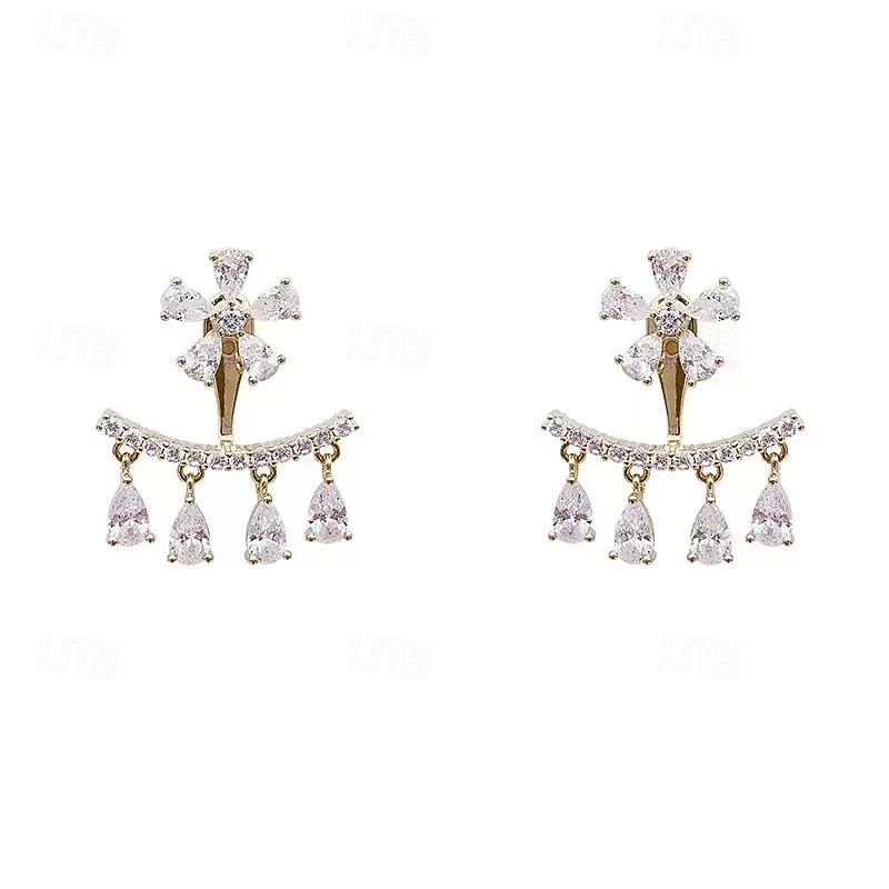 Per donna Orecchini a perno Tropicale Gioia Elegante Orecchini Gioielli Oro Per Feste del 2026 a $11.49 –P4