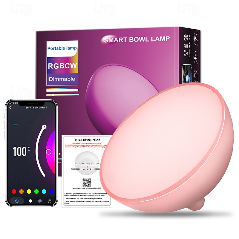 Beside Lamp White & Colour Ambiance Smart Portable Light With Bluetooth 2025 - $82.99 –P1