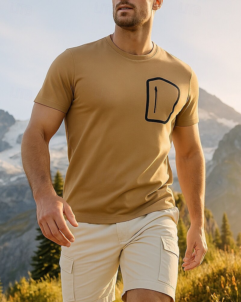 Per uomo Maglietta Camicia da escursionismo cima dell'escursionismo Manica Corta Girocollo Maglietta Top Esterno Traspirante Asciugatura Rapida Leggero Poliestere Blu Albicocca Grigio Tennis Golf del 2025 a $14.79 –P1