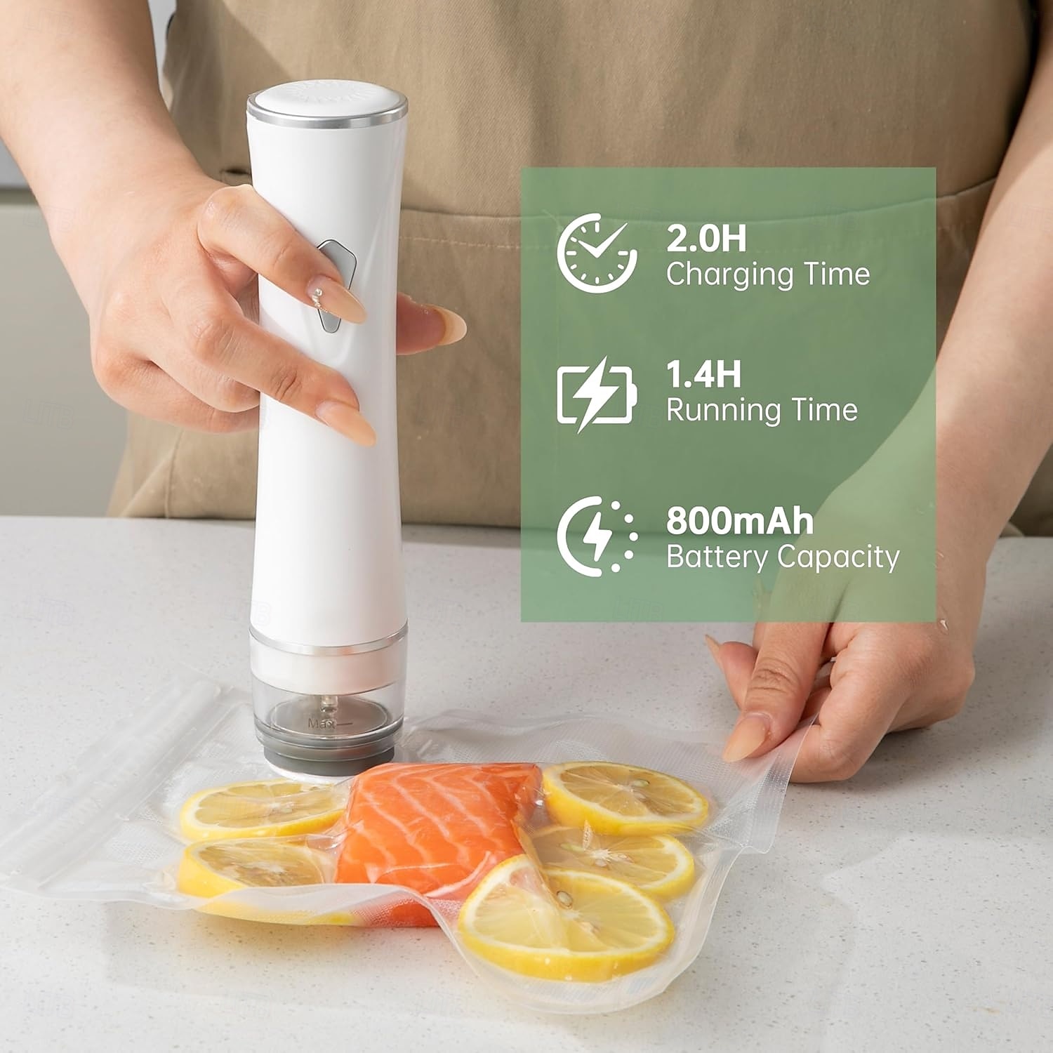 Upgraded Handheld Vacuum Sealer for Food, Portable Vacuum Sealer Machine with Auto-Stop & Detachable Filter, 5X Freshness Lock 2025 - $55.99 –P4