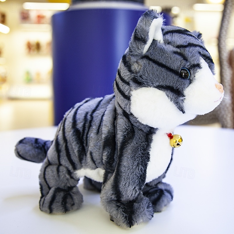 Interactief elektronisch knuffeldier - upgrade met led-licht, ogen, geanimeerde geluidsbesturing, elektronische huisdierenrobot, kat, kitten, speelgoed, cadeaus voor jongens &meisjes kinderverjaardag 2025 - $42.99 –P12