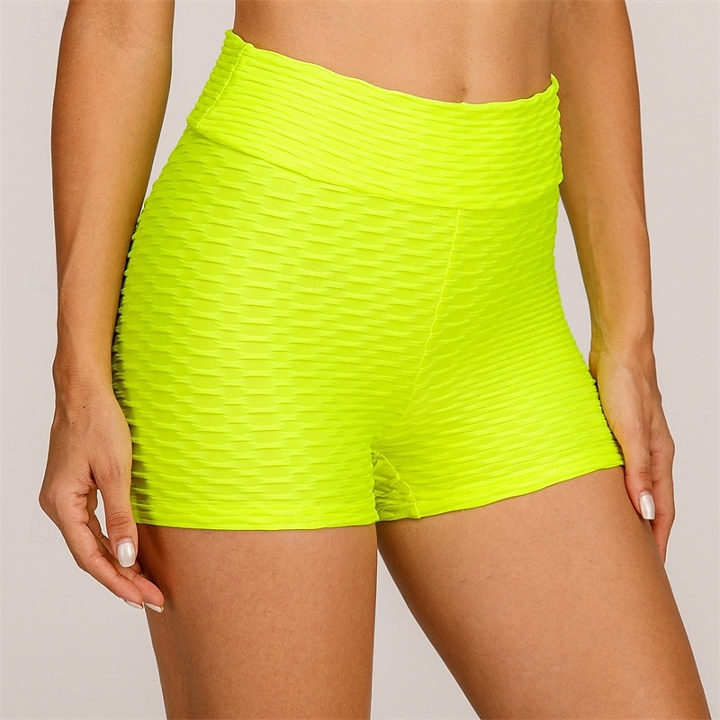 Per donna Shorts Leggings Streetwear Casual Corto Vita Alta Semplice Elastico in vita Jacquard Traspirabilità Elasticizzato Vacanza Streetwear Abbigliamento quotidiano Nero Bianco Giallo Rosso Estate del 2025 a $11.99 –P16