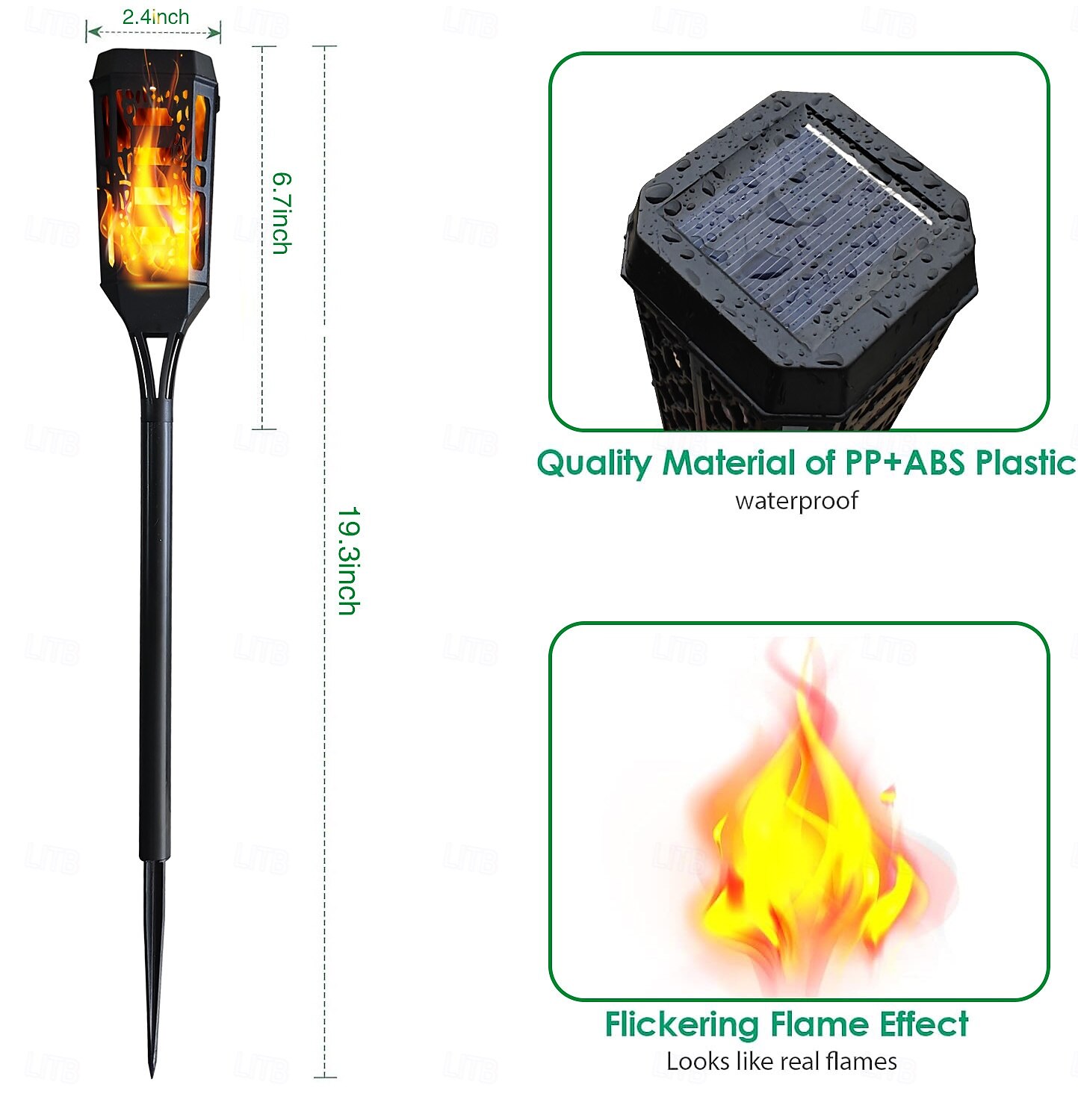 8 Pcs Outdoor Waterproof Solar Flashing Flames Plug in Lights Sensor Lights Garden Courtyard Lawn Path Christmas Halloween Festival Atmosphere Decorative Lights Landscape Lights 2025 - $81.99 –P11