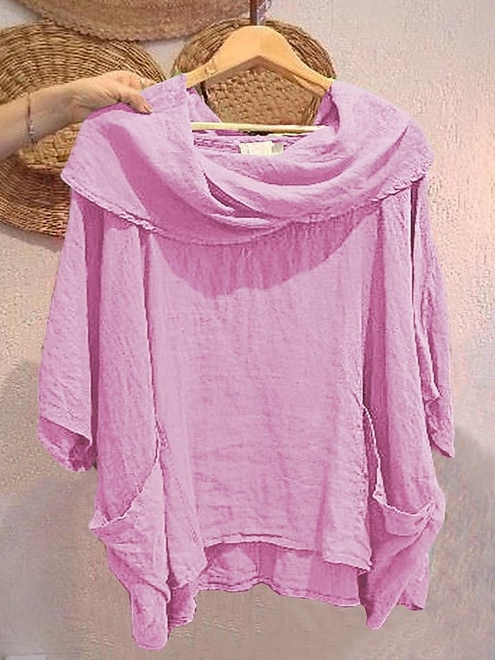 Damen Bluse Einfarbig Elegant Lässig Halbarm Rundausschnitt Normale Oberteile Täglich Ferien Schwarz Weiß Rosa Rote Blau Sommer Herbst 2025 - $28.99 –P2