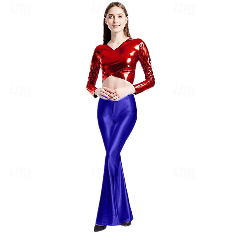 Anni '80 Hip Pop Pantaloni a zampa d'elefante Costume Abba Pantaloni a zampa Disco Tinta unica Costume Per donna Costume di Carnevale Carnevale Performance Club Parata dell'Orgoglio Adulti Pantaloni del 2026 a $26.99 –P15