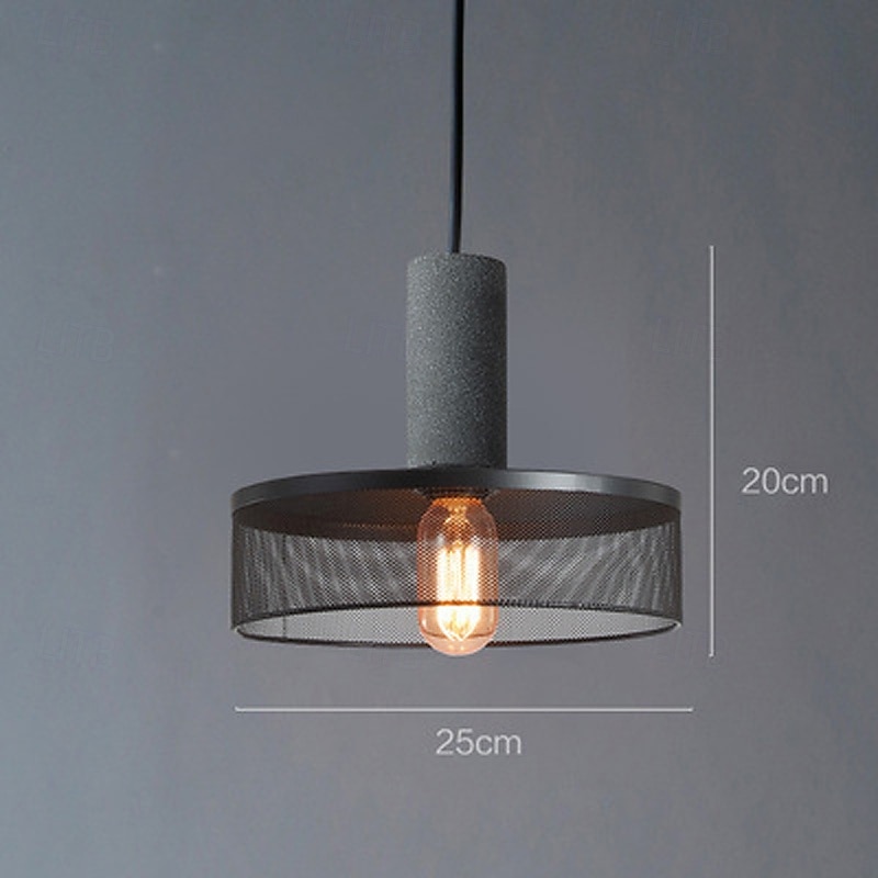 lysekrone sement jernbur pendellampe kreativ metallnett taklampe, innfelt hengende lampe for kjøkkenøy spisestue soverom stue korridorlampe 2025 - $126.99 –P6