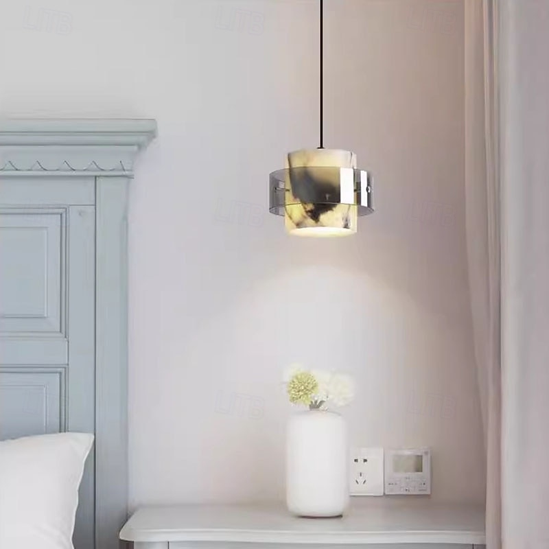 Contemporary Scandinavian Cylinder Marble Glass 1/2/3 - Light Chandelier For Dining Room 2025 - $229.99 –P11