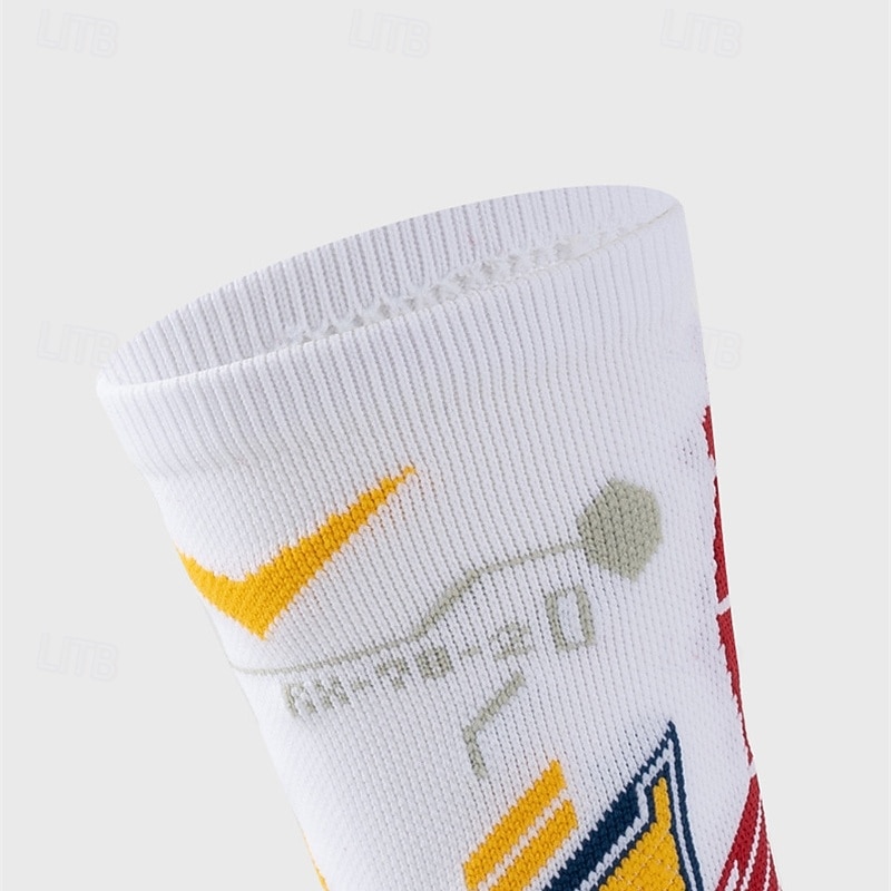 Pánské 1 pár Ponožky Punčochy Sportovní ponožky Koşu Çorapları Černá Rubínově červená Barva Tisk Dovolená Sporty a outdoor Denní Základní Střední Jaro Podzim Módní Na běžné nošení 2026 - $5.99 –P6