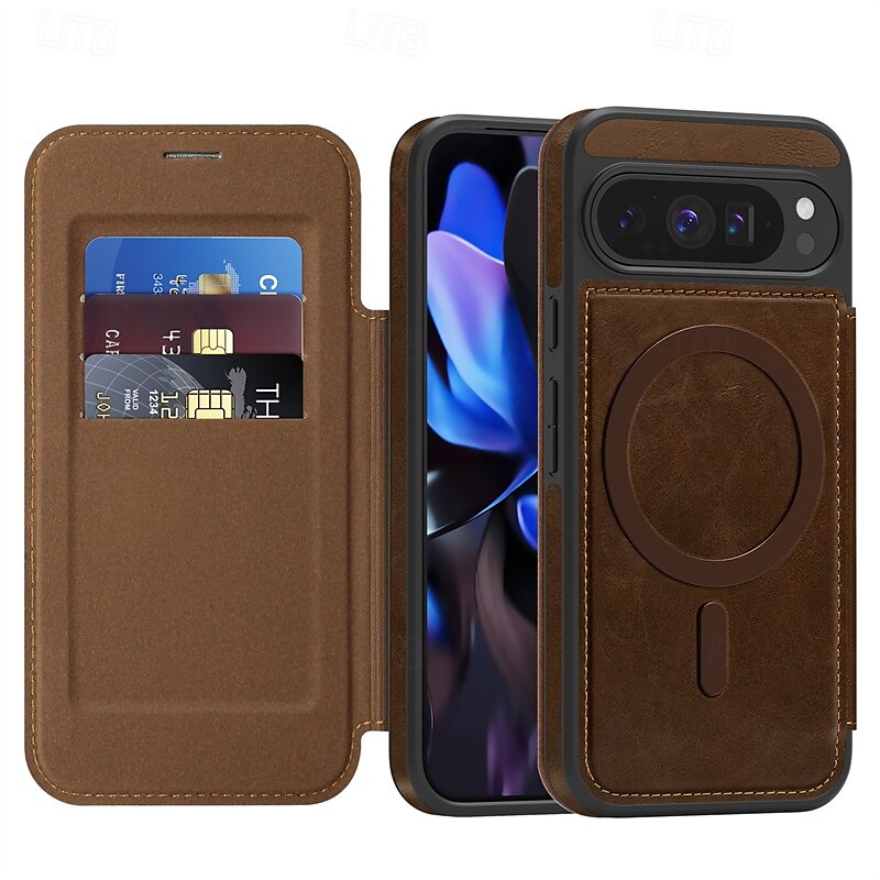 telefono Custodia Per Google Pixel 9 Pro Pixel 9 Pro XL Pixel 8 Pro Pixel 8 Pixel 9 Pixel 9a Custodia ad adsorbimento magnetico Custodia a Flip Supporta la Ricarica Wireless Slot per Carte Resistente del 2025 a $21.99 –P4