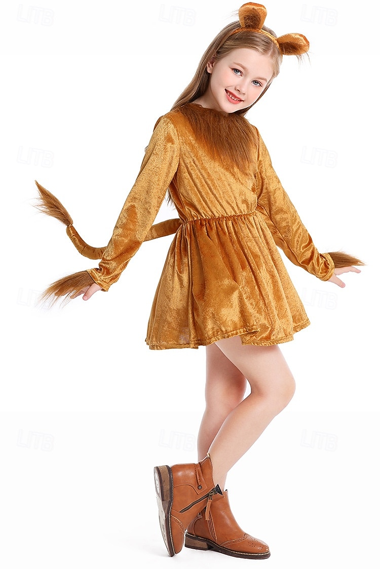 Carnival Costume 2026 Dress Costume Animal Lion Fairy Tail Cute Kid's Girls' Halloween Carnival Performance Educational Dress Up School Event Dress Up Dress Up 2026 - $38.99 –P5