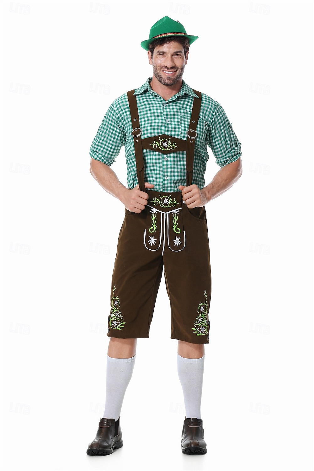 Oktoberfest Lederhosen Camisas Sombrero alpino bávaro Alemán alpino prados Hombre Fiesta Festival de Cerveza Paño de estilo tradicional 2026 - $61.99 –P18