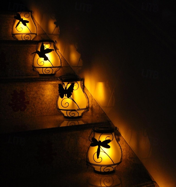 1 db kültéri, napelemes lánggal működő lámpa - vízálló LED-es dekoratív világítás kertbe, teraszra, ösvényre és hátsó udvarba 2026 - $22.99 –P5