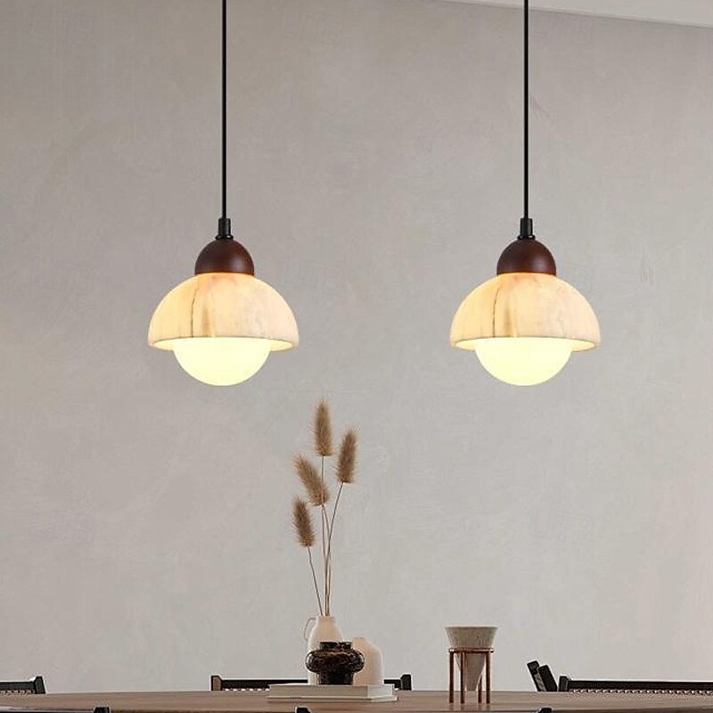 Nordisk moderne pendellampe i alabastermarmor, minimalistisk eleganse 2025 - $178.99 –P1