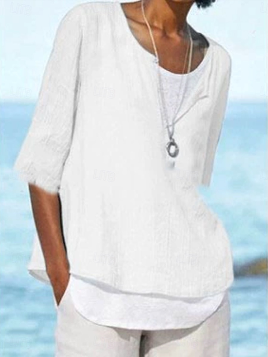 Damen Hemd Einfarbig Einfach Täglich Lässig Kurzarm V Ausschnitt Einkerbiger Ausschnitt Crop Tops Täglich Ferien Strandbekleidung Erröten Sie Rosa Schwarz Weiß Gelb Himmelblau Sommer Frühling Herbst 2025 - $16.99 –P4